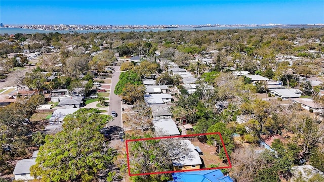 aerial view with a residential view