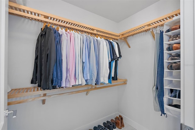 view of walk in closet