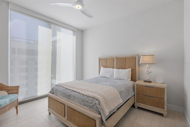 bedroom with ceiling fan