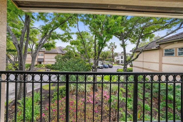 balcony featuring a residential view