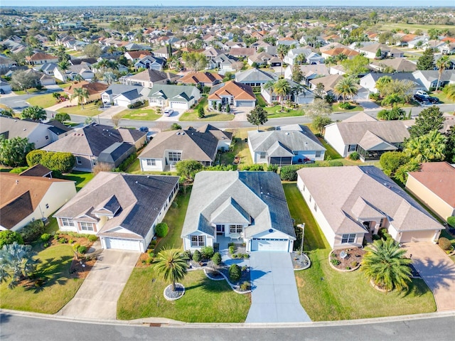 aerial view featuring a residential view