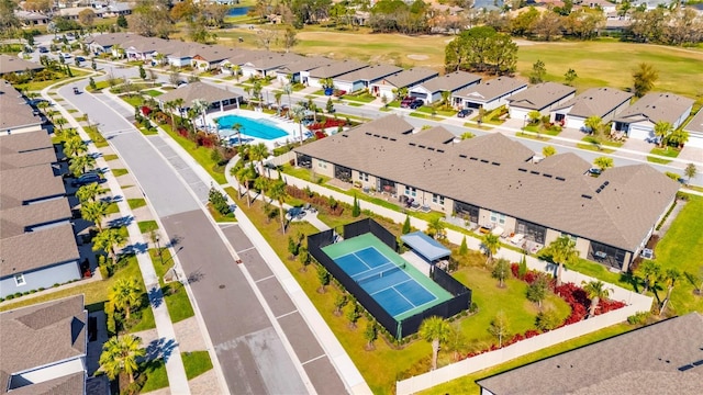 aerial view featuring a residential view