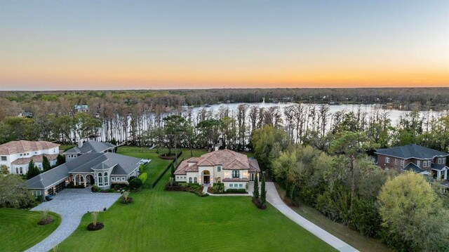 5914 Fitzgerald Rd, Odessa, FL 33556 - aerial view at dusk of a water view