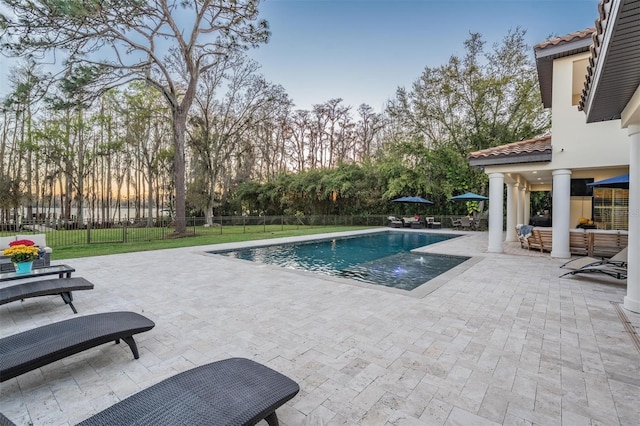 5914 Fitzgerald Rd, Odessa, FL 33556 - view of swimming pool featuring a patio and fence