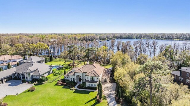 5914 Fitzgerald Rd, Odessa, FL 33556 - view from above of property with a nearby body of water