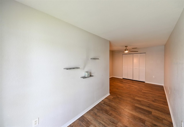 9730 Lake Chase Island Way Unit 9730, Tampa, FL 33626 - spare room with wood finished floors and a ceiling fan