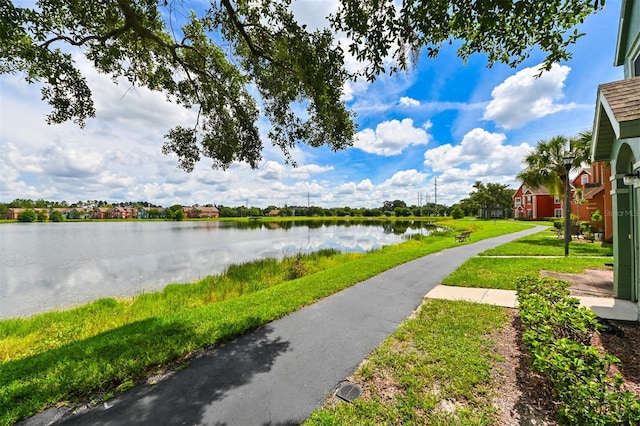 9730 Lake Chase Island Way Unit 9730, Tampa, FL 33626 - surrounding community with a water view and a yard
