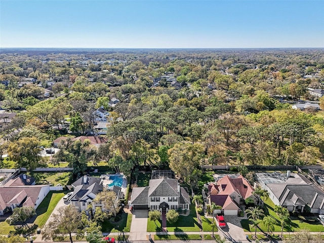 aerial view with a residential view