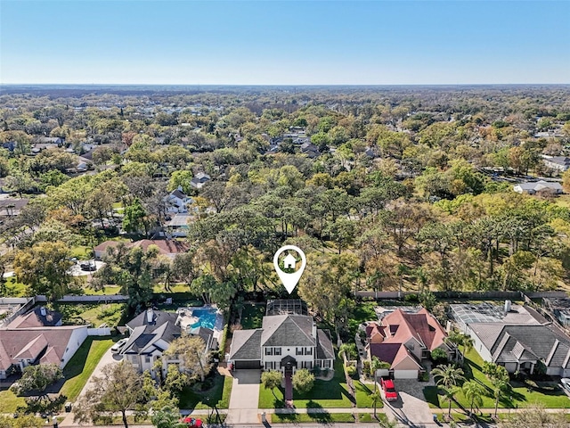 bird's eye view featuring a residential view