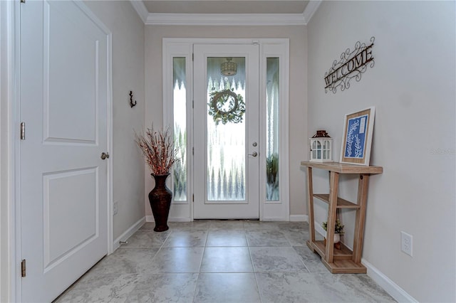 11605 Cleyera Ct, Riverview, FL 33579 - foyer with ornamental molding and baseboards