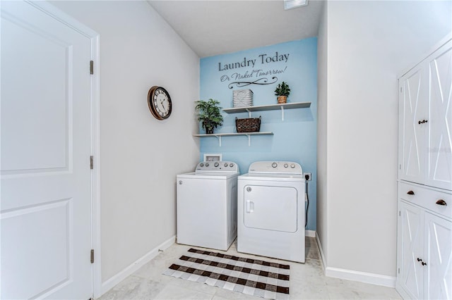 11605 Cleyera Ct, Riverview, FL 33579 - clothes washing area with separate washer and dryer and baseboards