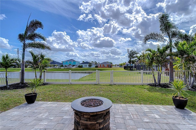 11605 Cleyera Ct, Riverview, FL 33579 - view of patio featuring a residential view