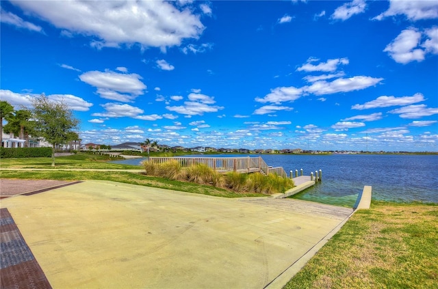 11605 Cleyera Ct, Riverview, FL 33579 - dock area featuring a water view and a boat ramp