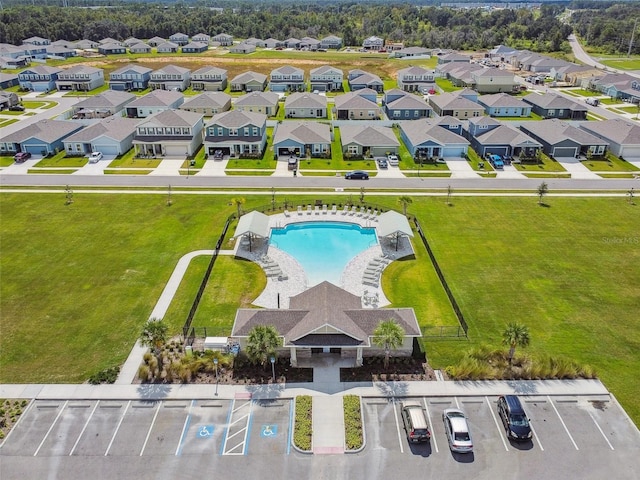 bird's eye view featuring a residential view