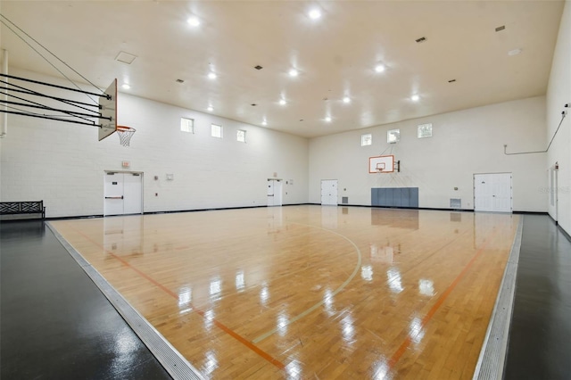 view of basketball court featuring community basketball court