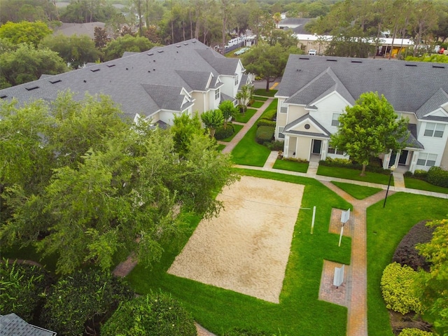 bird's eye view with a residential view