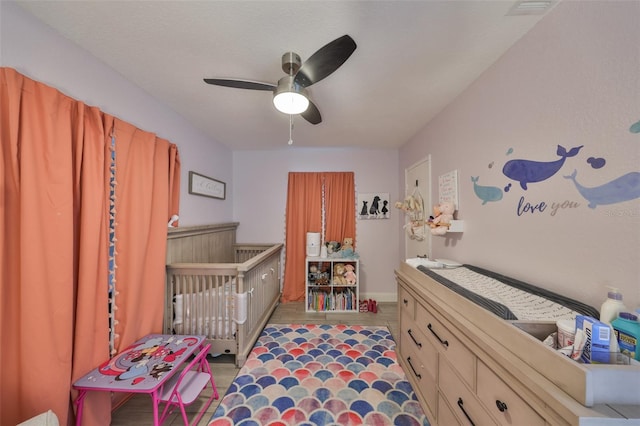 bedroom with a ceiling fan