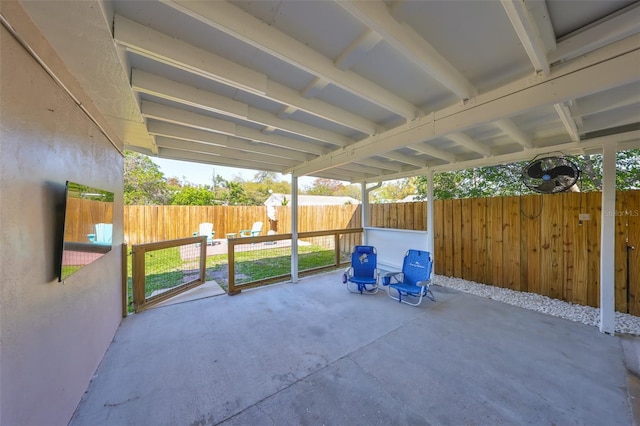 view of patio / terrace with fence