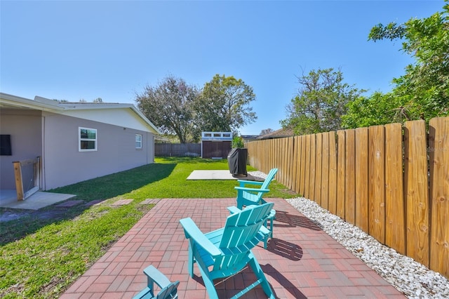 view of patio / terrace with a fenced backyard