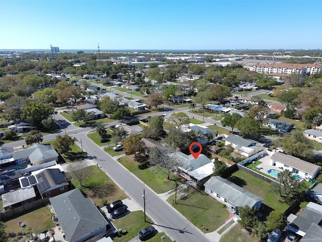 drone / aerial view with a residential view