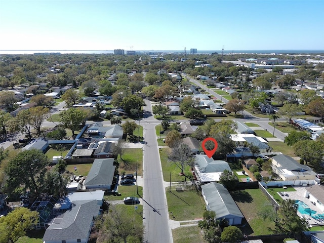 bird's eye view with a residential view