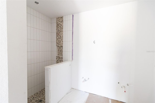 bathroom featuring walk in shower