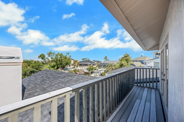 balcony with a residential view