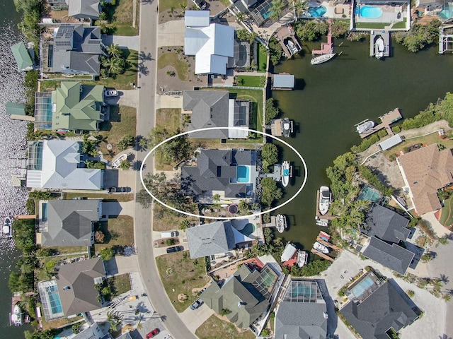 6606 Dolphin Cove Dr, Apollo Beach, FL 33572 - aerial view of property and surrounding area featuring nearby suburban area and a nearby body of water