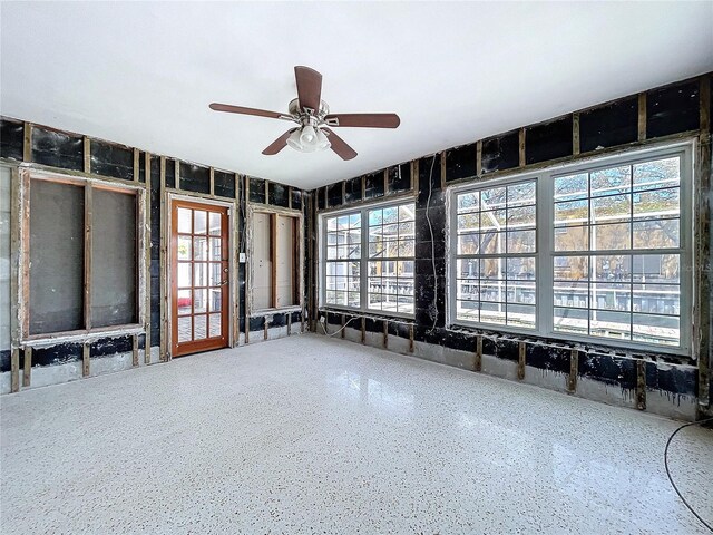 miscellaneous room with ceiling fan