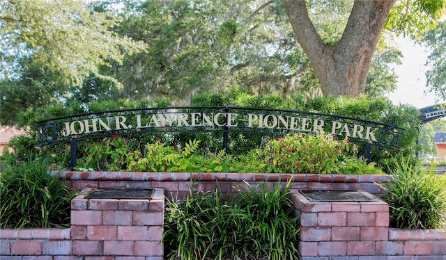 view of community sign