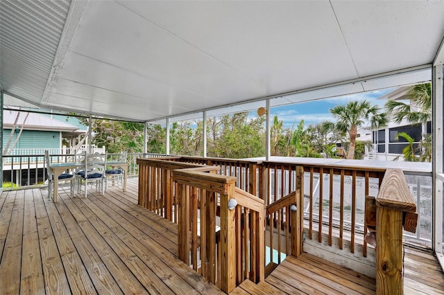 deck featuring outdoor dining space