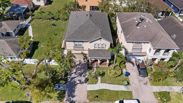 bird's eye view with a residential view