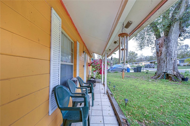 view of patio / terrace featuring covered porch