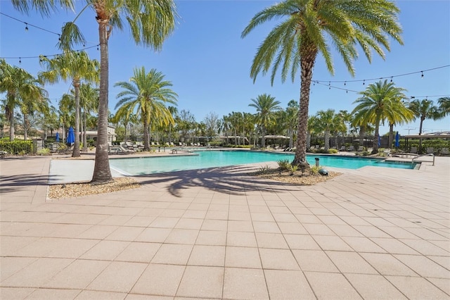 pool featuring a patio