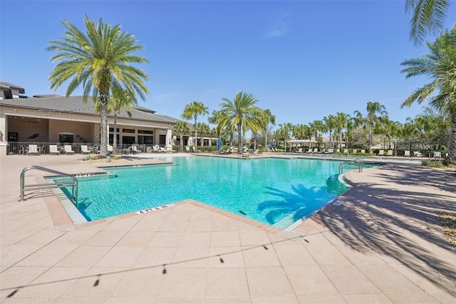 pool featuring a patio