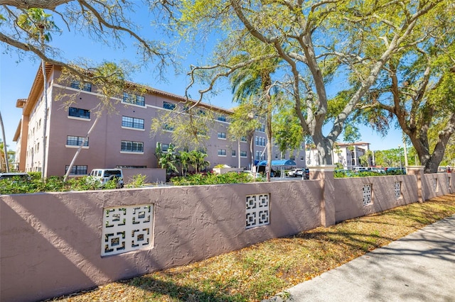 exterior space featuring fence