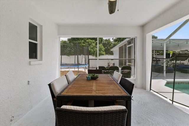 sunroom with plenty of natural light