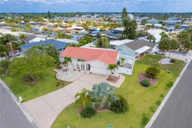 bird's eye view with a residential view