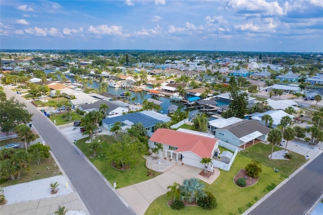 aerial view featuring a residential view