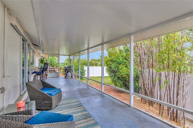 view of sunroom / solarium