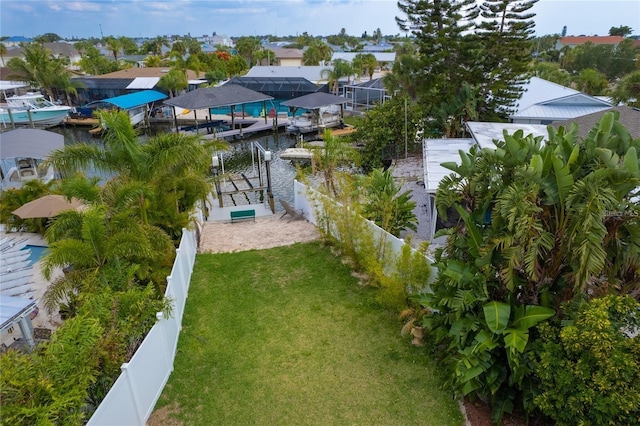 drone / aerial view featuring a residential view