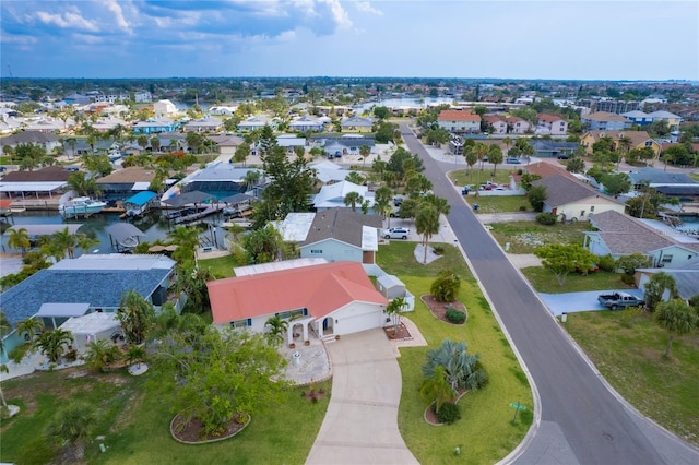 aerial view with a residential view