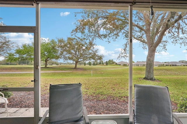 view of sunroom