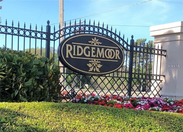 view of community sign