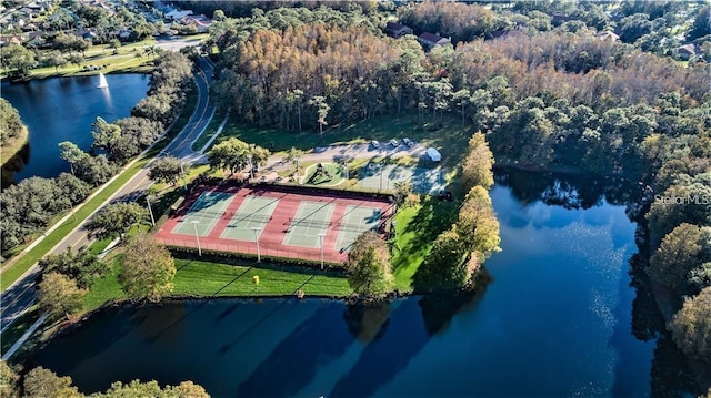 3798 Darston St, Palm Harbor, FL 34685 - drone / aerial view with a water view and a wooded view
