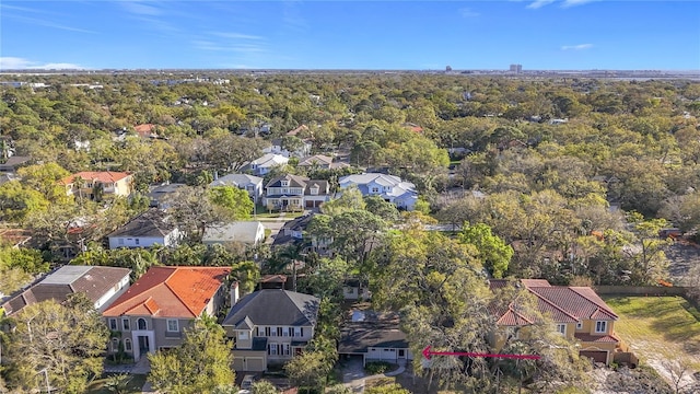 aerial view featuring a residential view