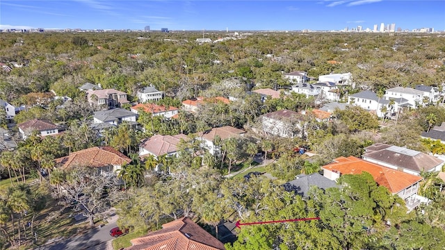 aerial view featuring a residential view