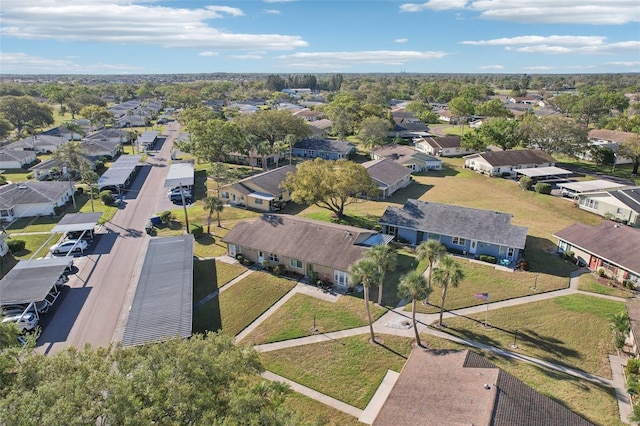 aerial view with a residential view