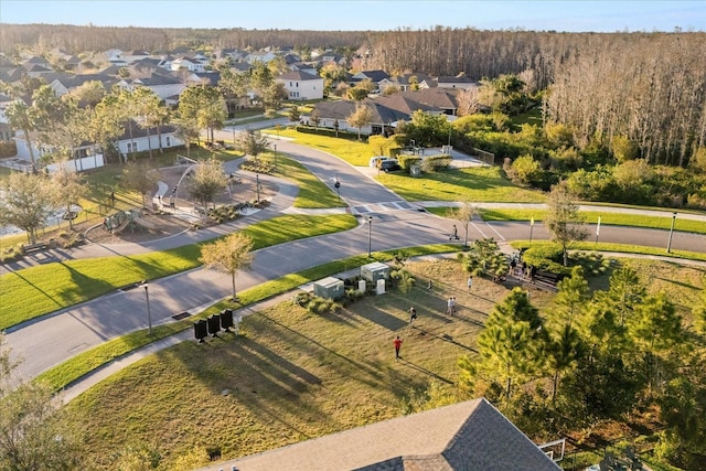 drone / aerial view with a residential view