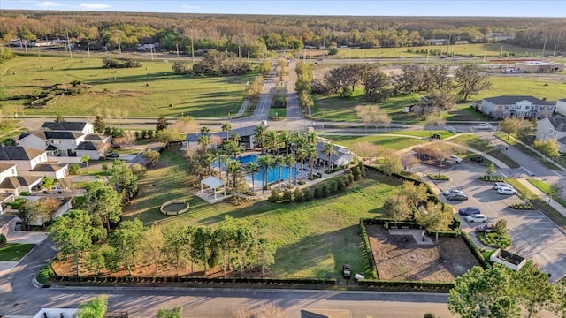 bird's eye view with a residential view